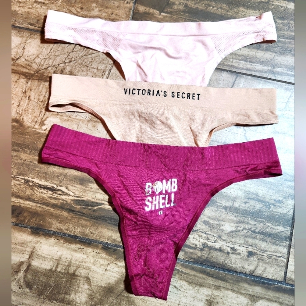 NWT Victoria's Secret Bundle: 3 New Thongs - Size XL